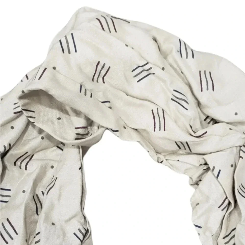 Misty Harbor Geometric Rayon Scarf